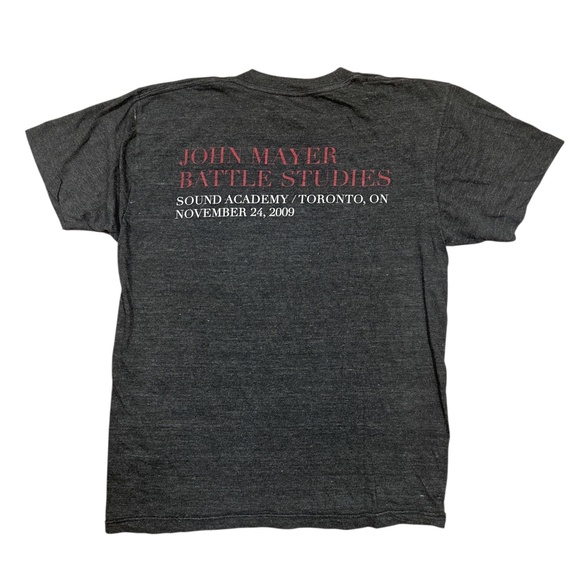 Vintage Y2K John Mayer Battle Studies 2009 Toronto Music Band T Shirt Mens Small - Picture 2 of 7